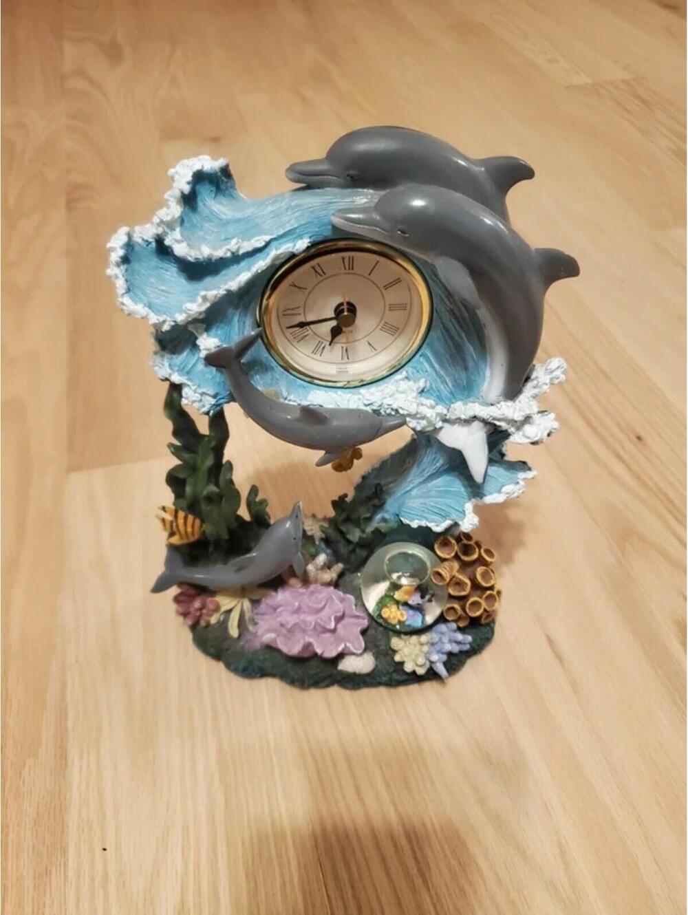 Dolphins Coral Reefs Pendulum Nautical Clock